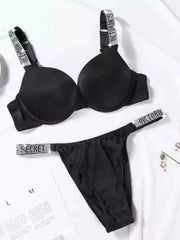 Buy European Rhinestone Push Up Set - Exquisite Lingerie at LABLACK
