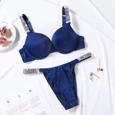 Buy European Rhinestone Push Up Set - Exquisite Lingerie at LABLACK