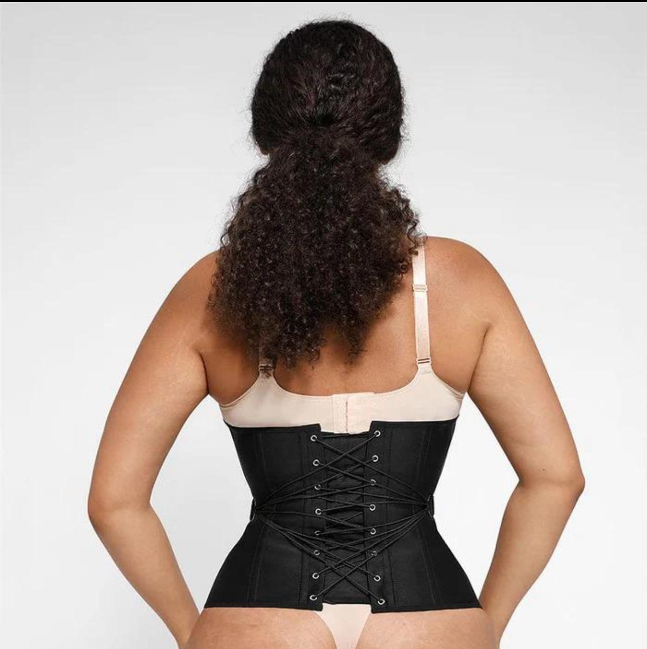 U SHAPED  WAIST TRAINER with FAN LACING  & FRONT BUCKLE ADJUSTMENT
